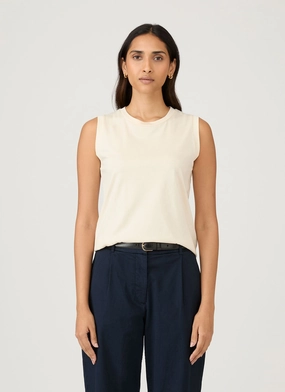 Modern Graphic Women's Boyfit Tank in Undyed Chic Ultra Soft Texture Women's Boyfit Tank in Undyed