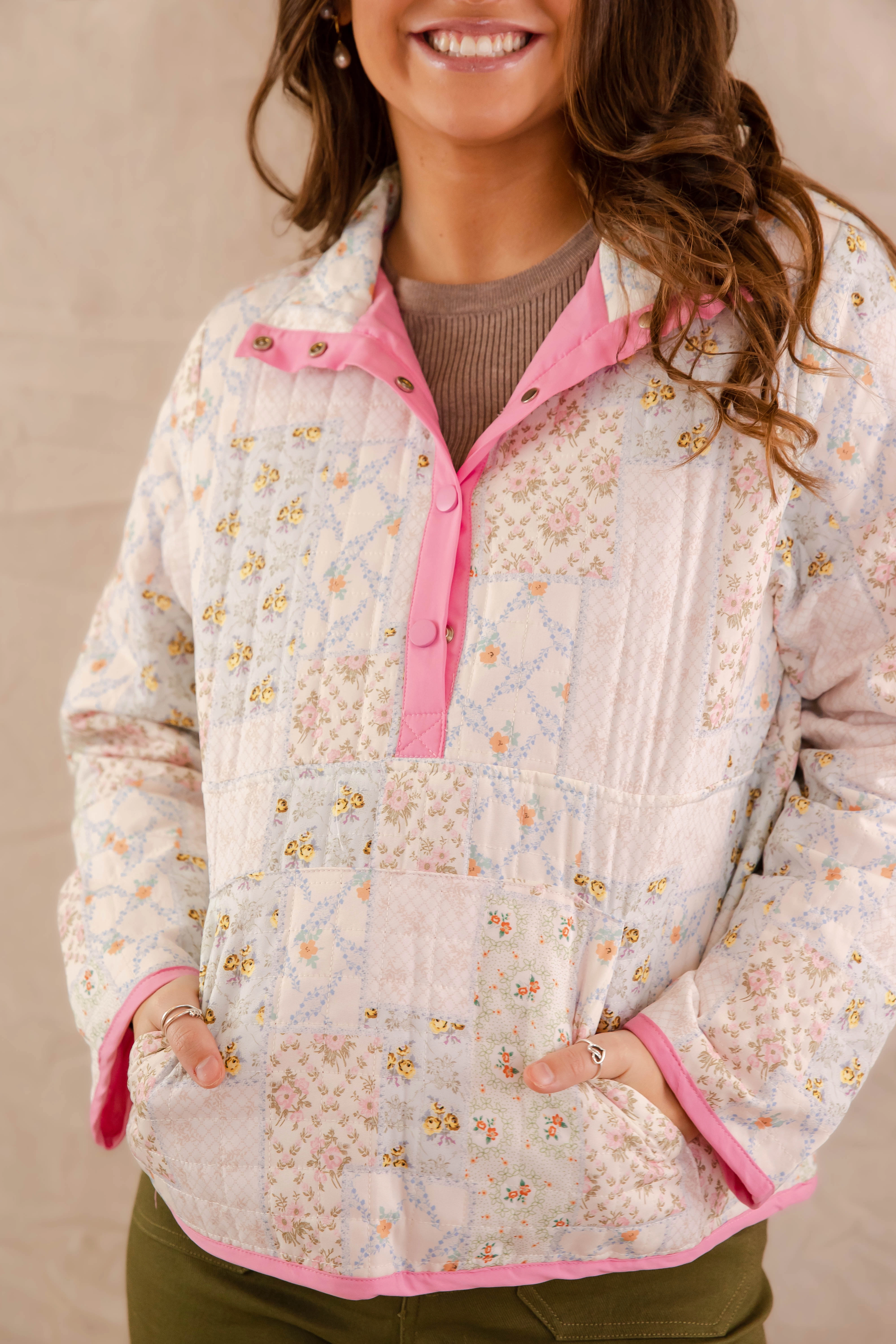 Whimsical Wonderings Pullover Weighted Hem Design Soft Blended Fabric