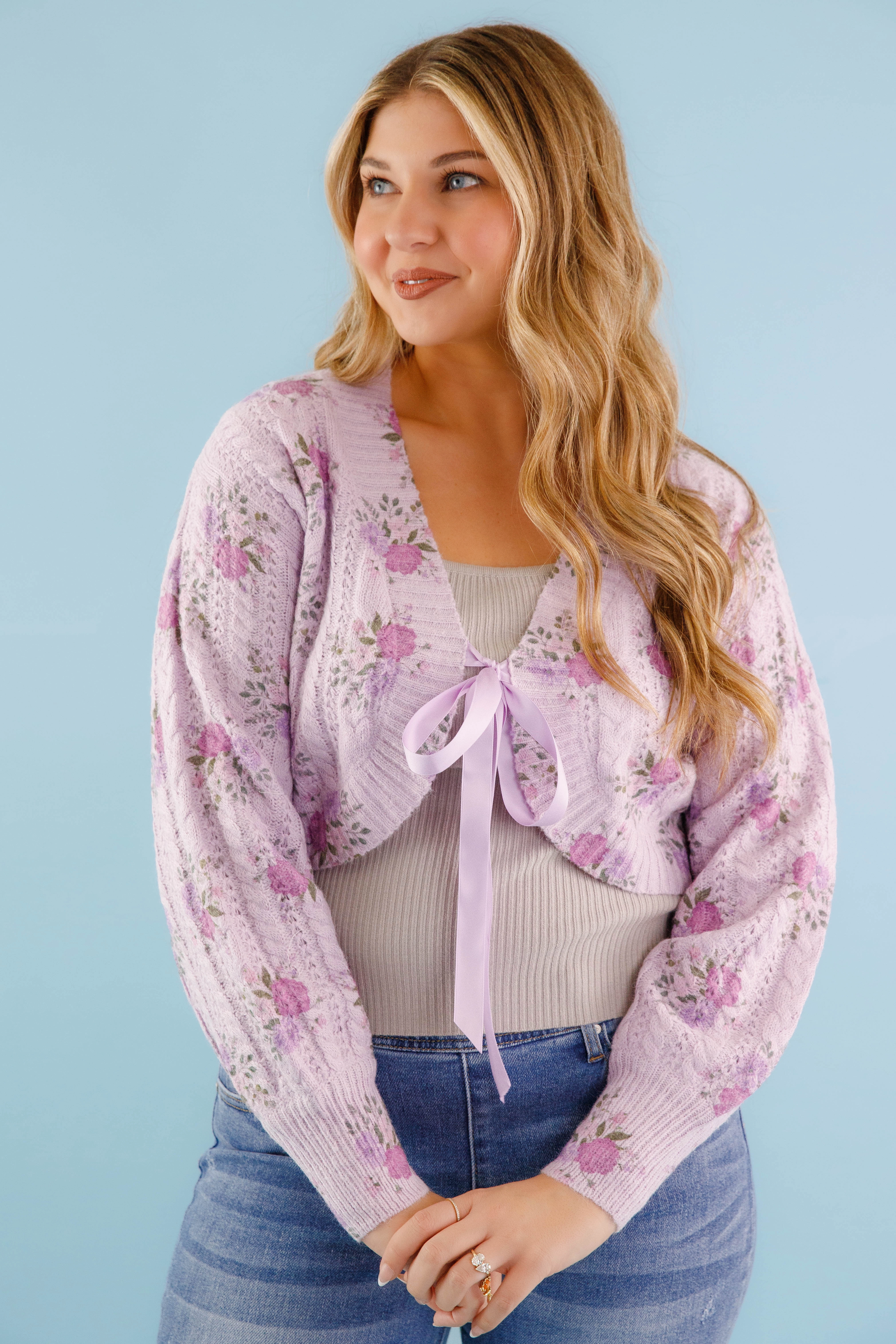 You And I Cardigan-Purple Wool Sweater