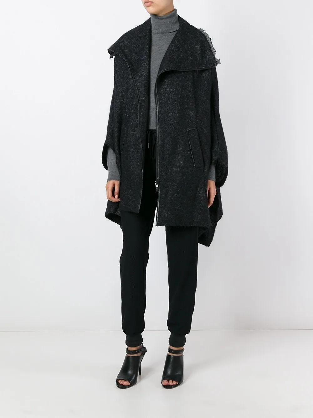 Mohair Zip Front Cape