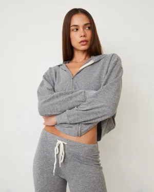 Original Fleece Zip Up Hoody WrinkleResistantWeave Ribbed Collar Style