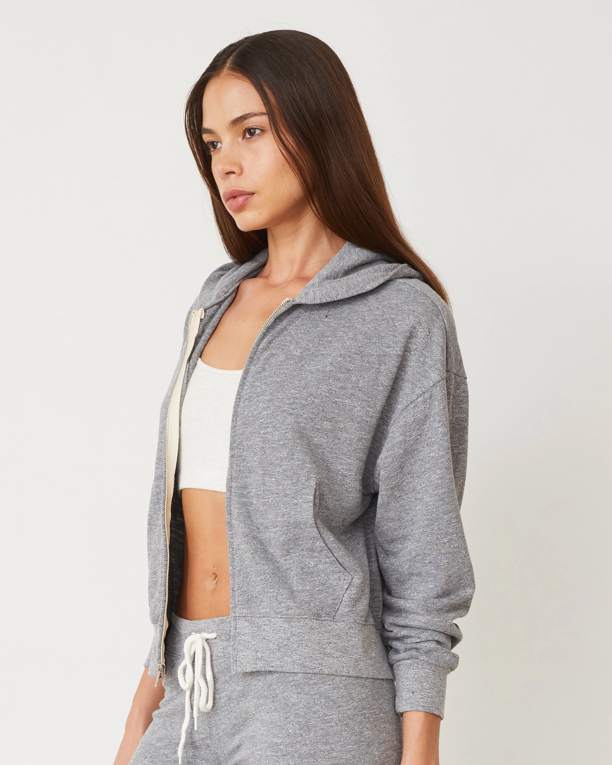 Light Deflection Fabric Original Fleece Zip Up Hoody