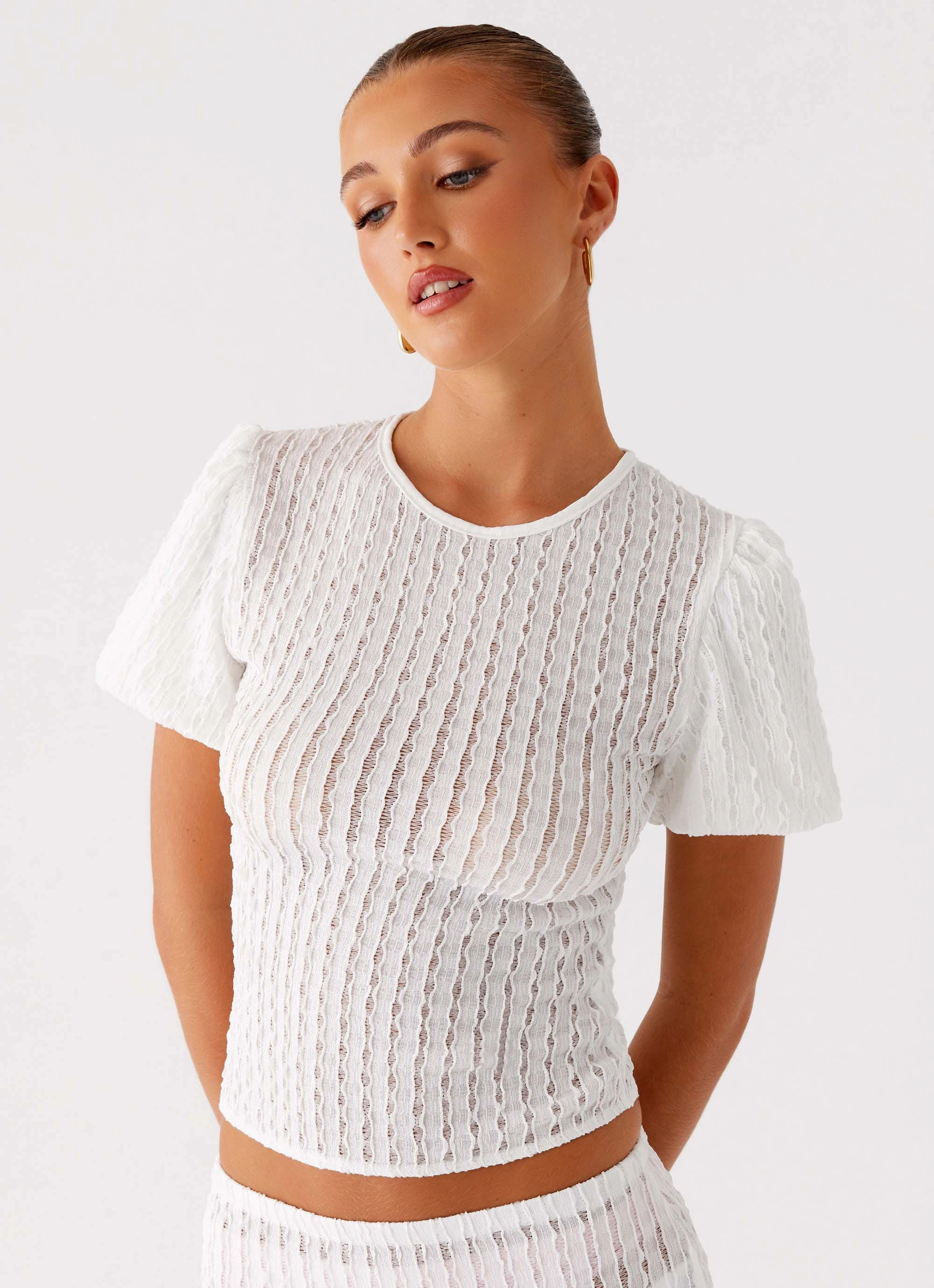 Katta Top - Ivory Relaxed Style Polished Fit