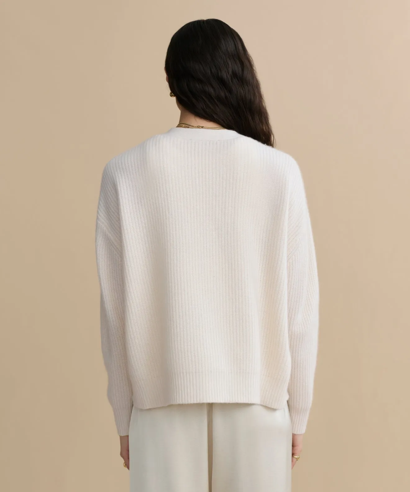 Cropped Cashmere Cocoon Cardigan Airflow Vents