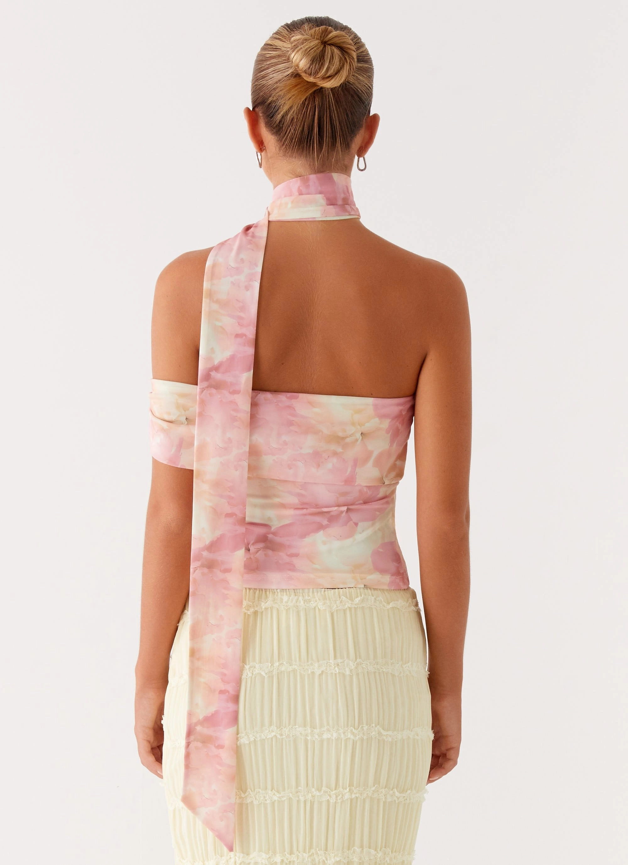 Christal Scarf Top - Floral Print Casual dress