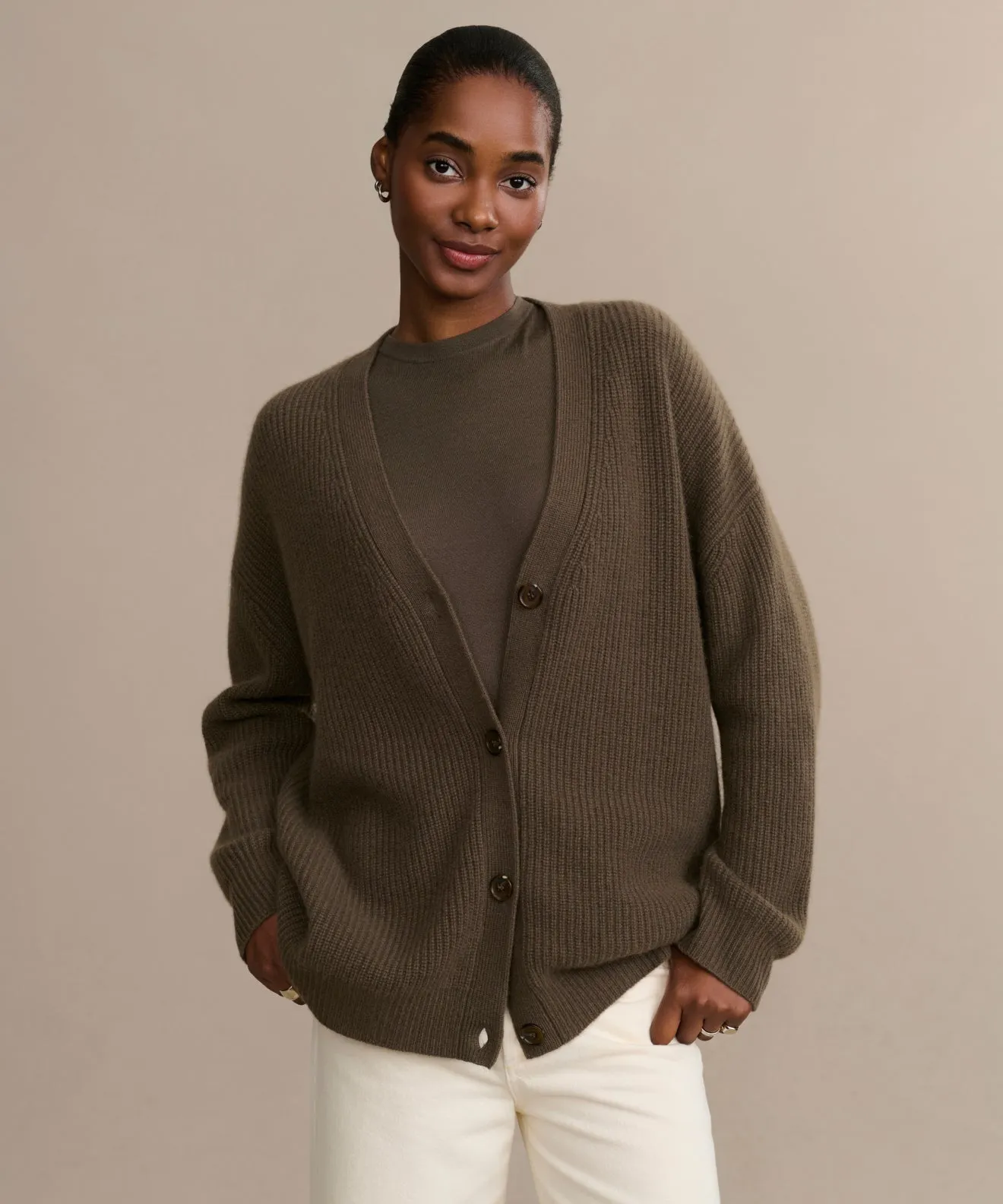 Cashmere Cocoon Cardigan Simple Cut