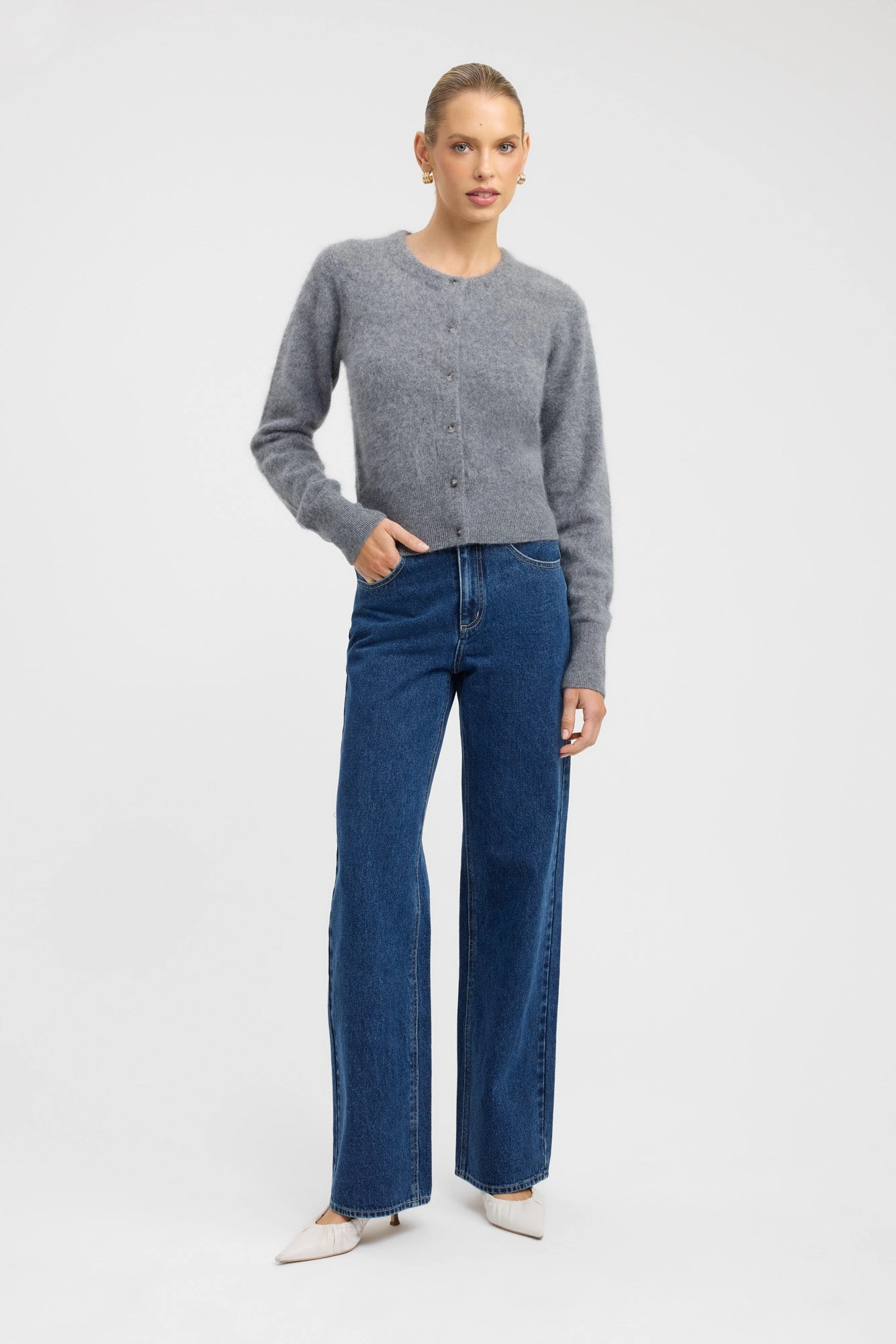 DoubleLayered Hem Geneva Cardigan