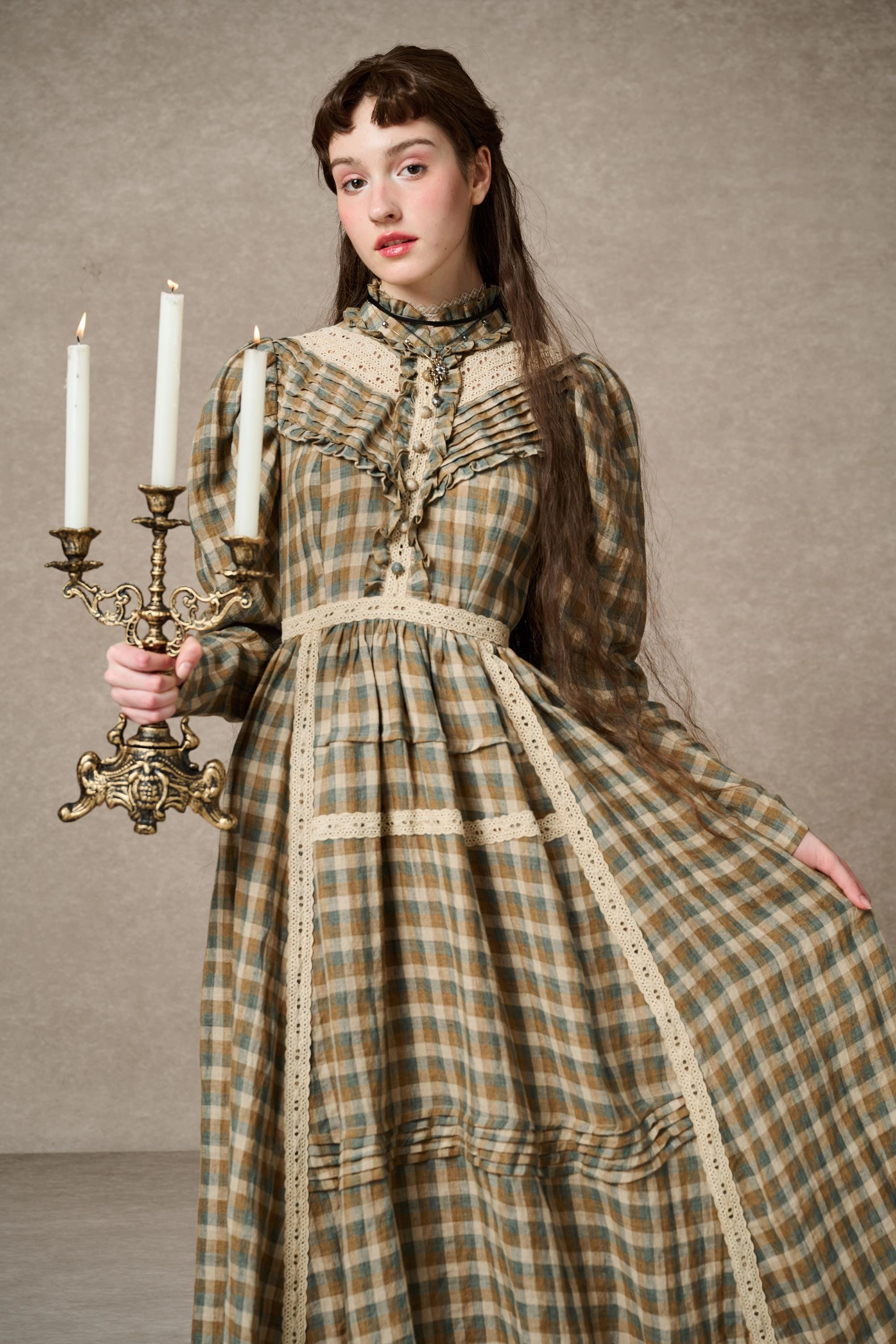 MARY 18 | VINTAGE LINEN DRESS GOWN City Wear