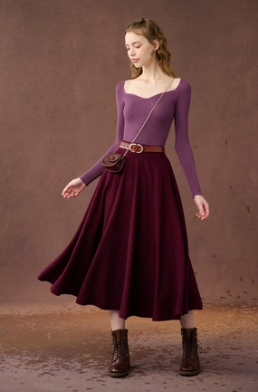 Mold Resistant Lining The Soft Lawn 12 | Midi Wool Skirt Autumn Vibe The Soft Lawn 12 | Midi Wool Skirt