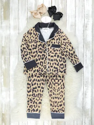Mom & Me Leopard Print Pocket Pajama Set
