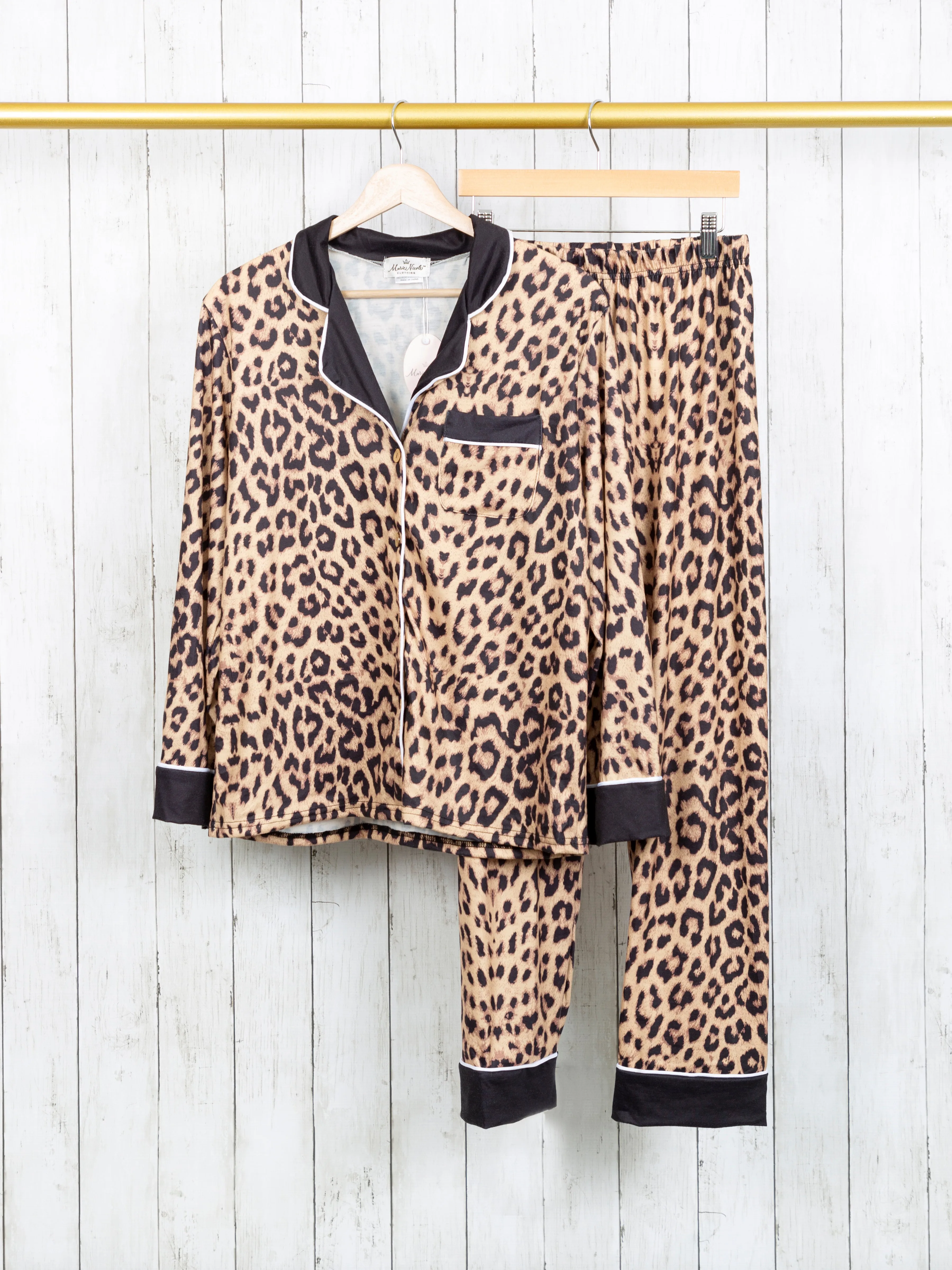 Mom & Me Leopard Print Pocket Pajama Set