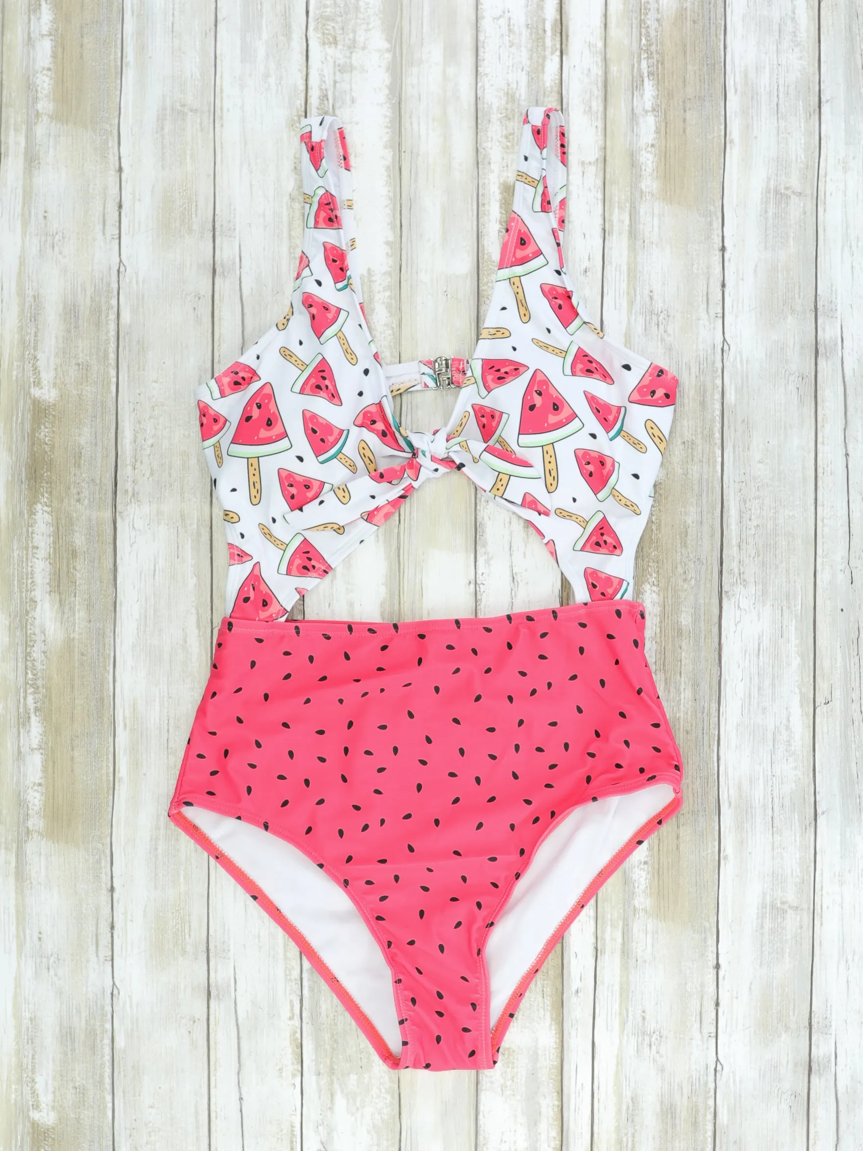 Mom & Me Watermelon Knot One Piece Swimsuit