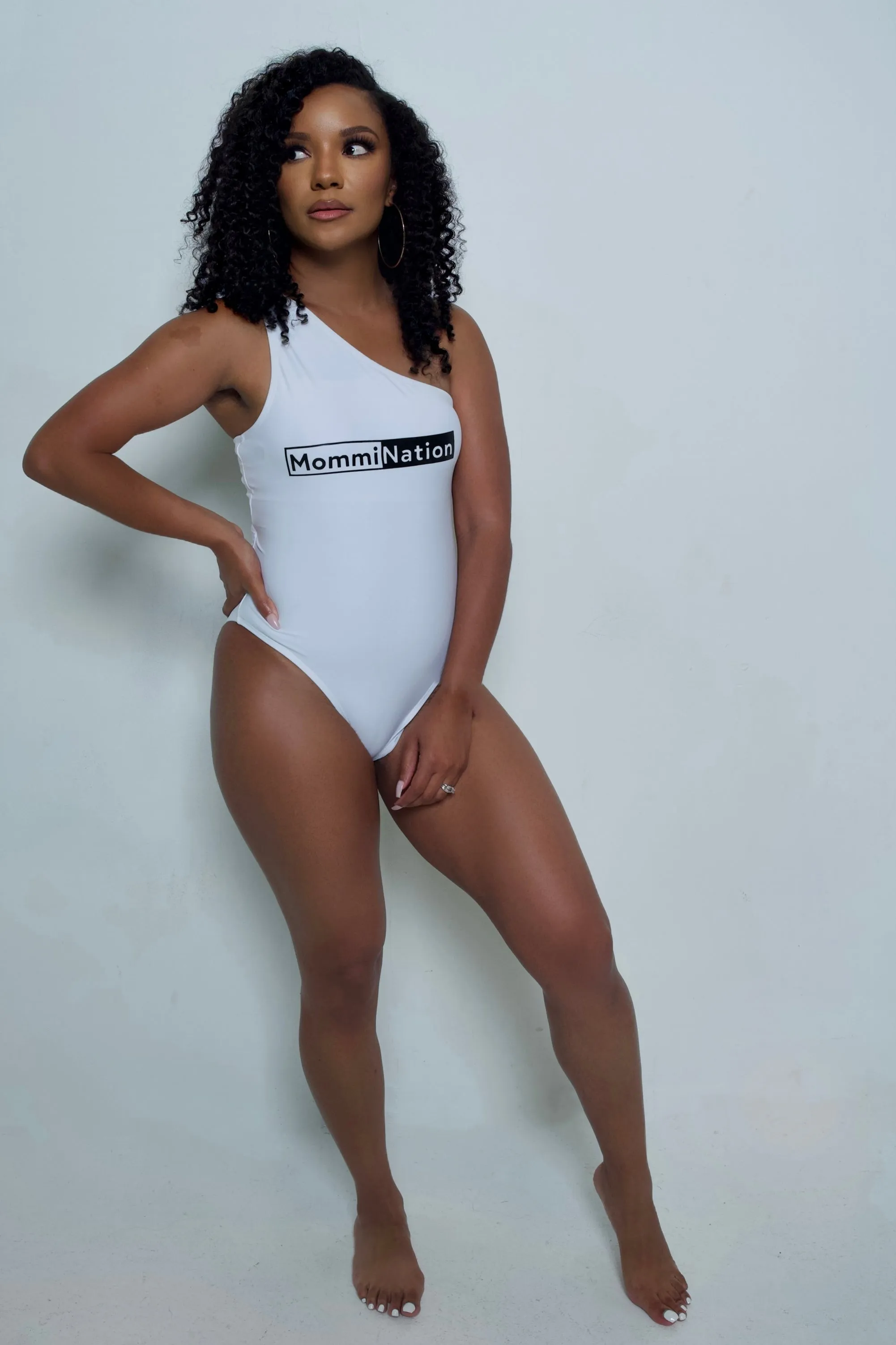 MommiNation Swimsuits White