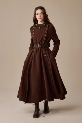 Monica 31 | 100% Wool  Double Breasted Coat Casual Vibe Monica 31 | 100% Wool  Double Breasted Coat Flattering Waist Design