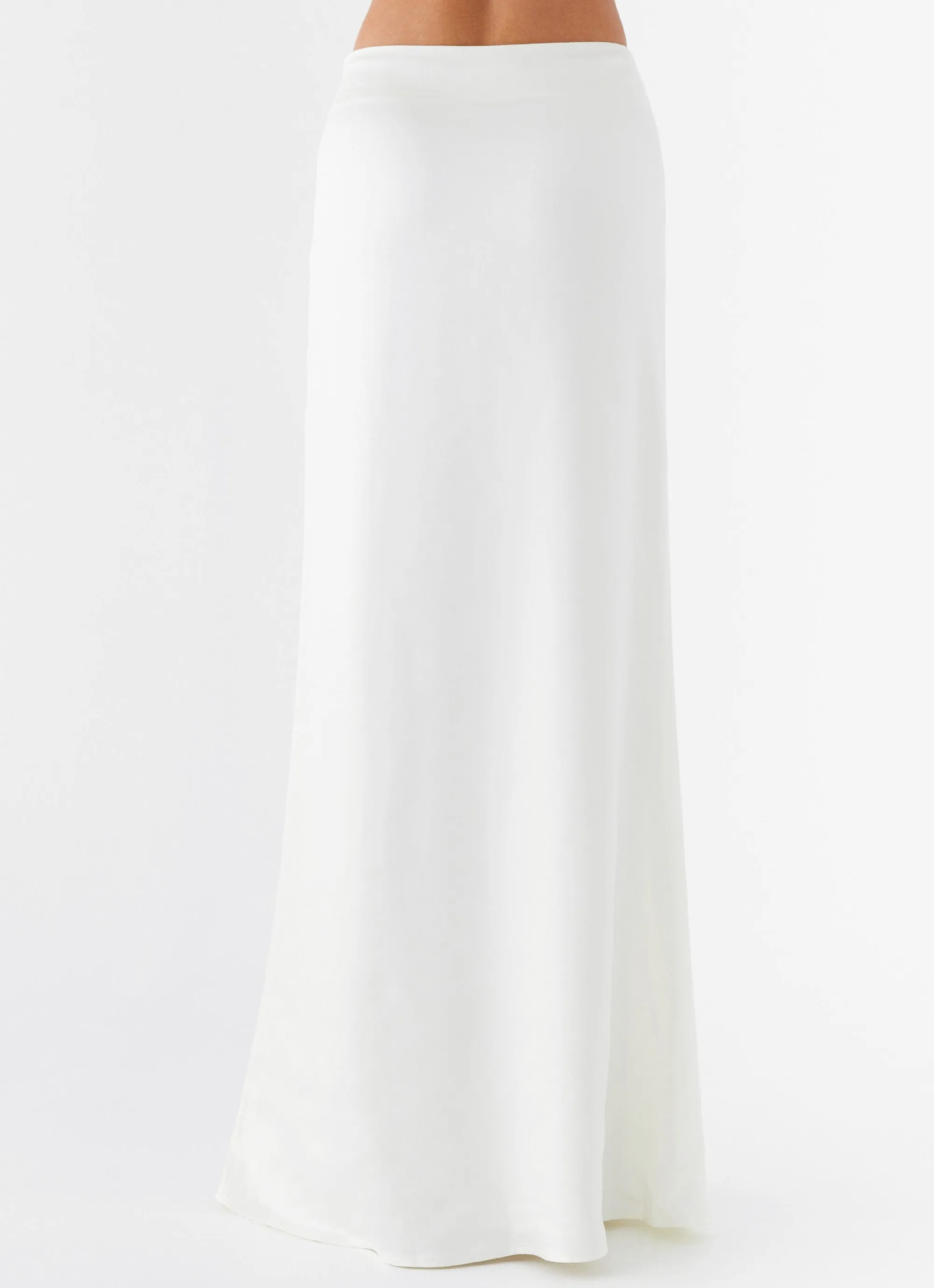 Morgan Low Rise Maxi Skirt - Ivory Anti Static Lining