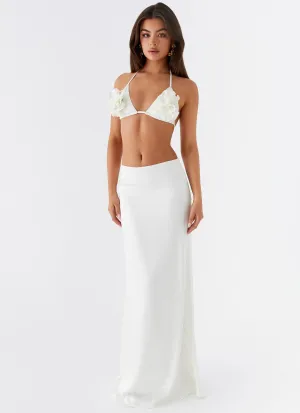Morgan Low Rise Maxi Skirt - Ivory Active Movement Morgan Low Rise Maxi Skirt - Ivory Anti Pilling Treatment Organic Cotton