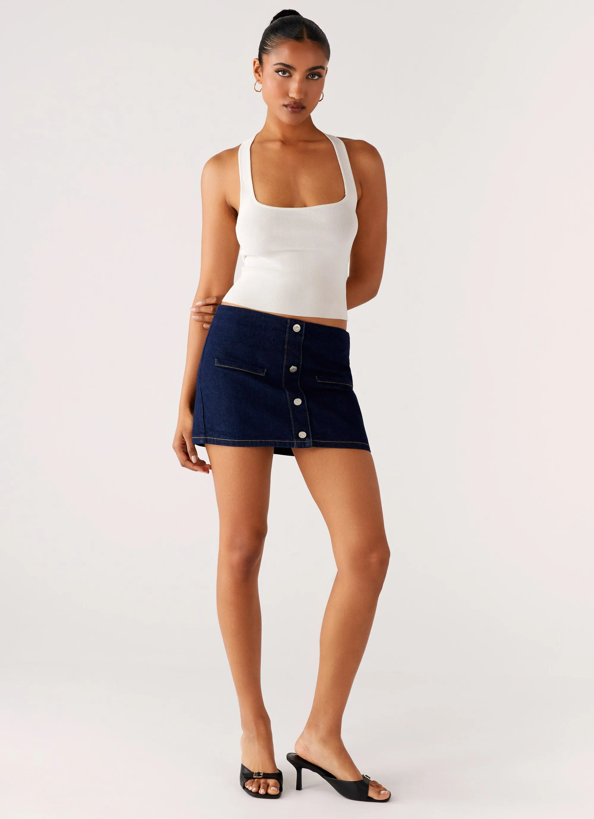 Morrison Denim Mini Skirt - Indigo Freedom Motion