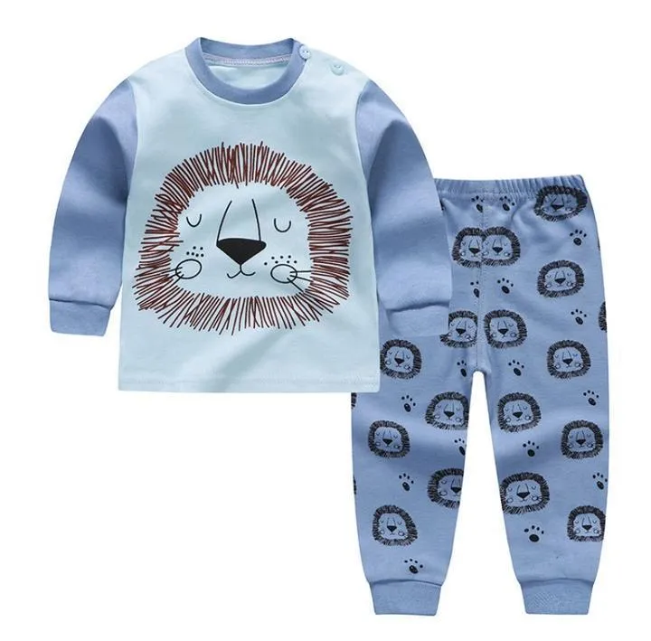 Mr. Owl, Happy Dino and Lolo the Lion Baby and Toddler Pyjama Set of 3