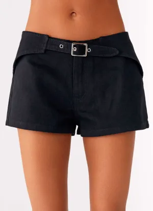 Multi Layer Lamination Montana Mini Shorts - Black Montana Mini Shorts - Black Effortless Fit Bonded Seam Technology