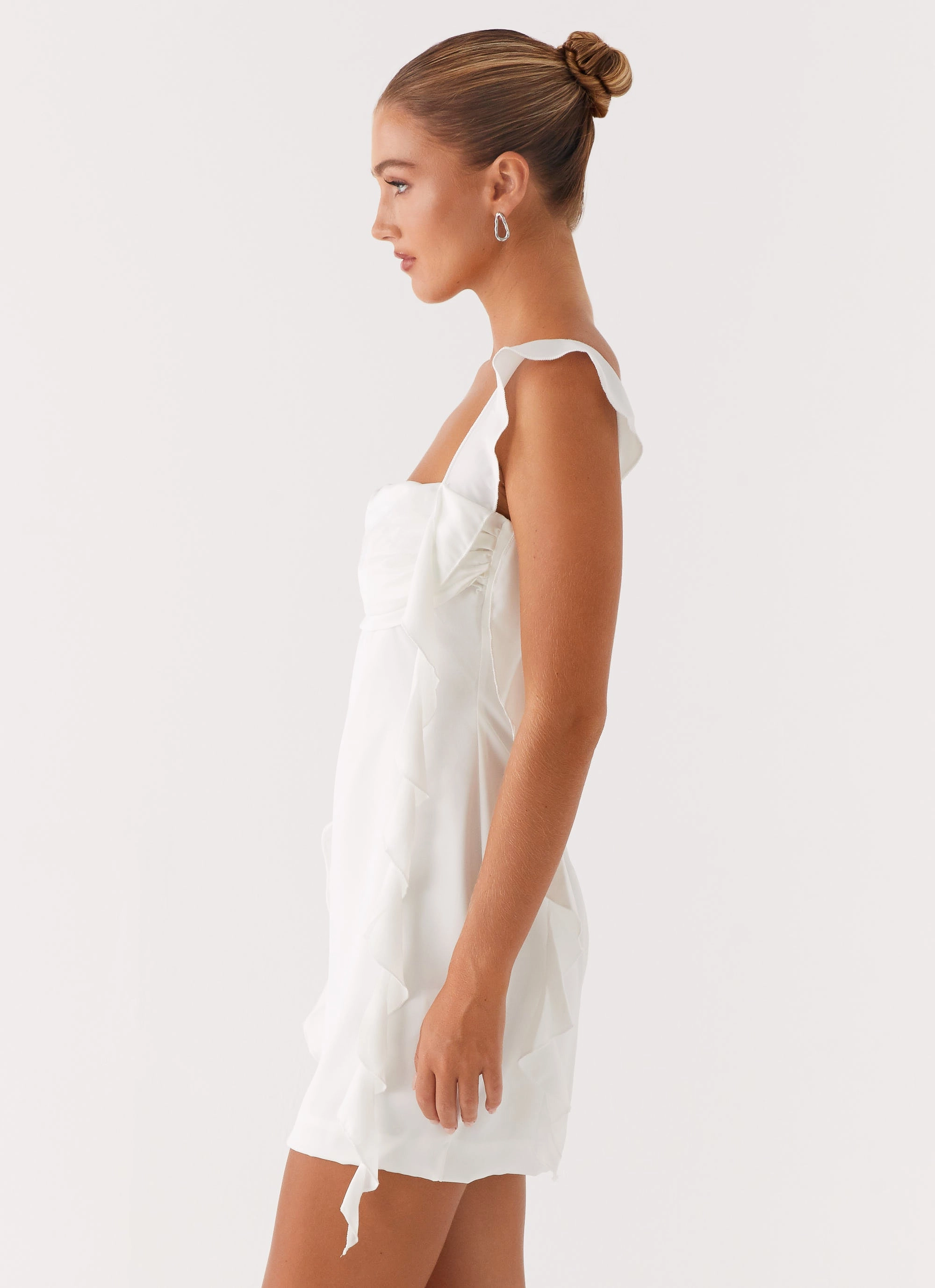 Day Ready Look Formal Setting Beckham Mini Dress - White