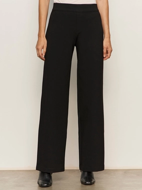 Multi Functional Pockets Runway Wide Leg Legging Black Seasonless wear Runway Wide Leg Legging Black