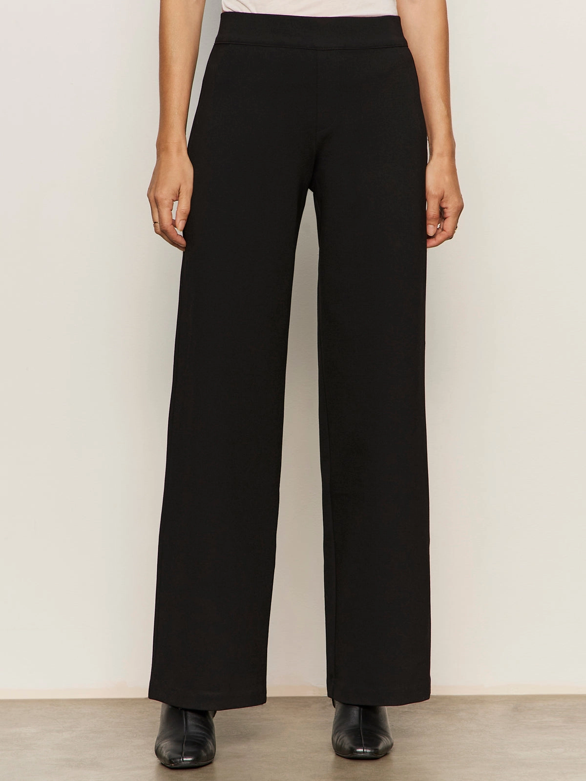 Seasonless wear Runway Wide Leg Legging Black