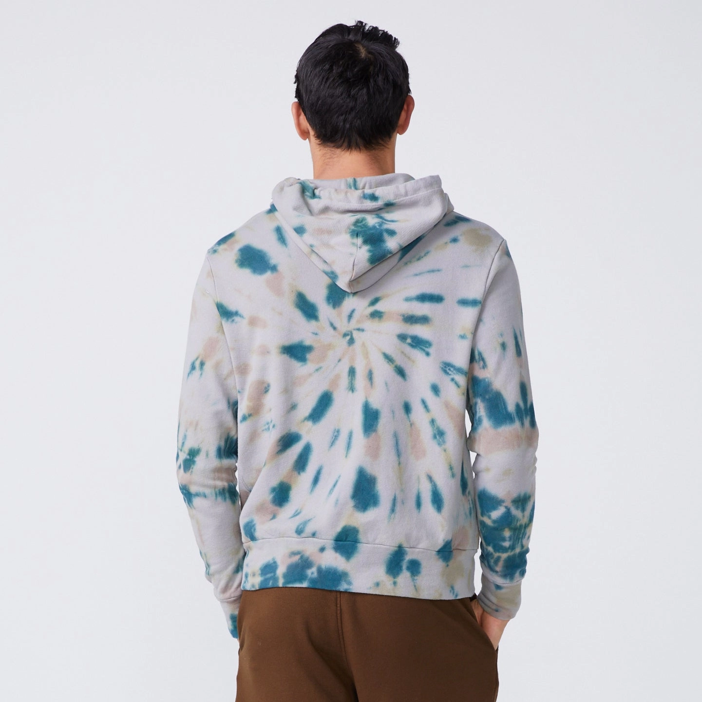 Kaleidoscope Tie Dye Slouchy Pullover Hoody Slim Fit Design Tapered Cut