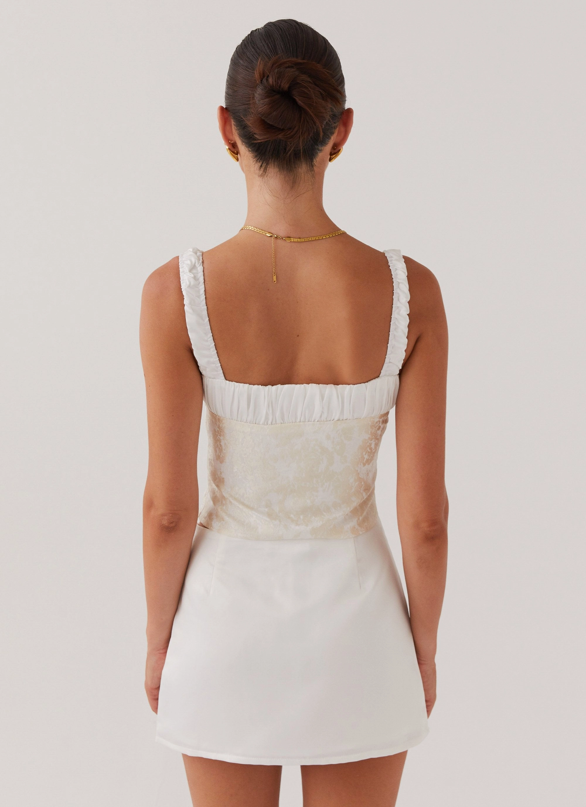 Comfort Focused SoftTouchFinish Sylvia Satin Mini Skirt - Ivory