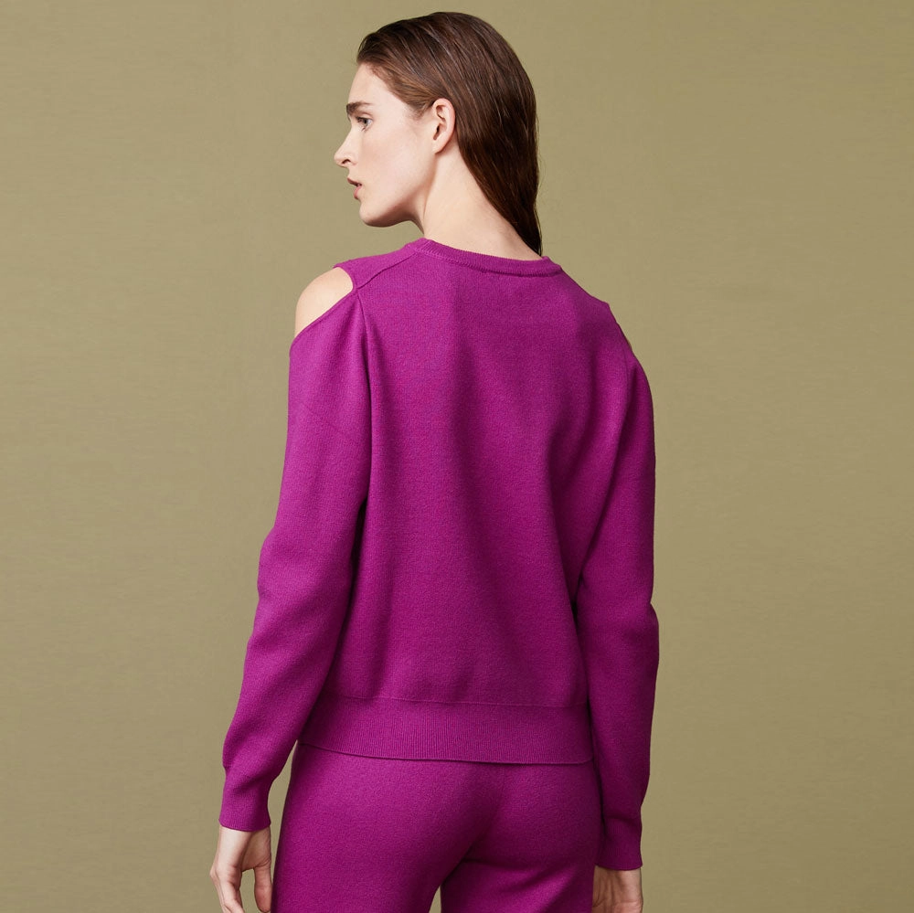 SoftTouchFinish Supersoft Sweater Knit Cut Out Sweatshirt