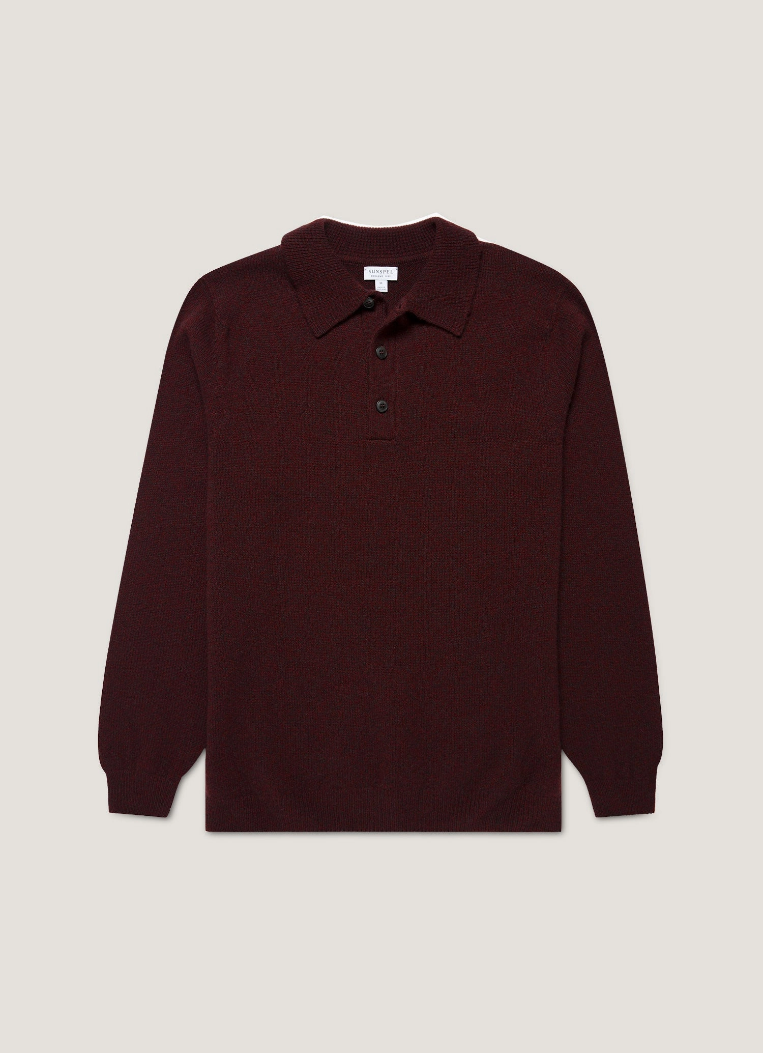 Men's Lambswool Polo Shirt in Bakelite Twist Soft Shirt