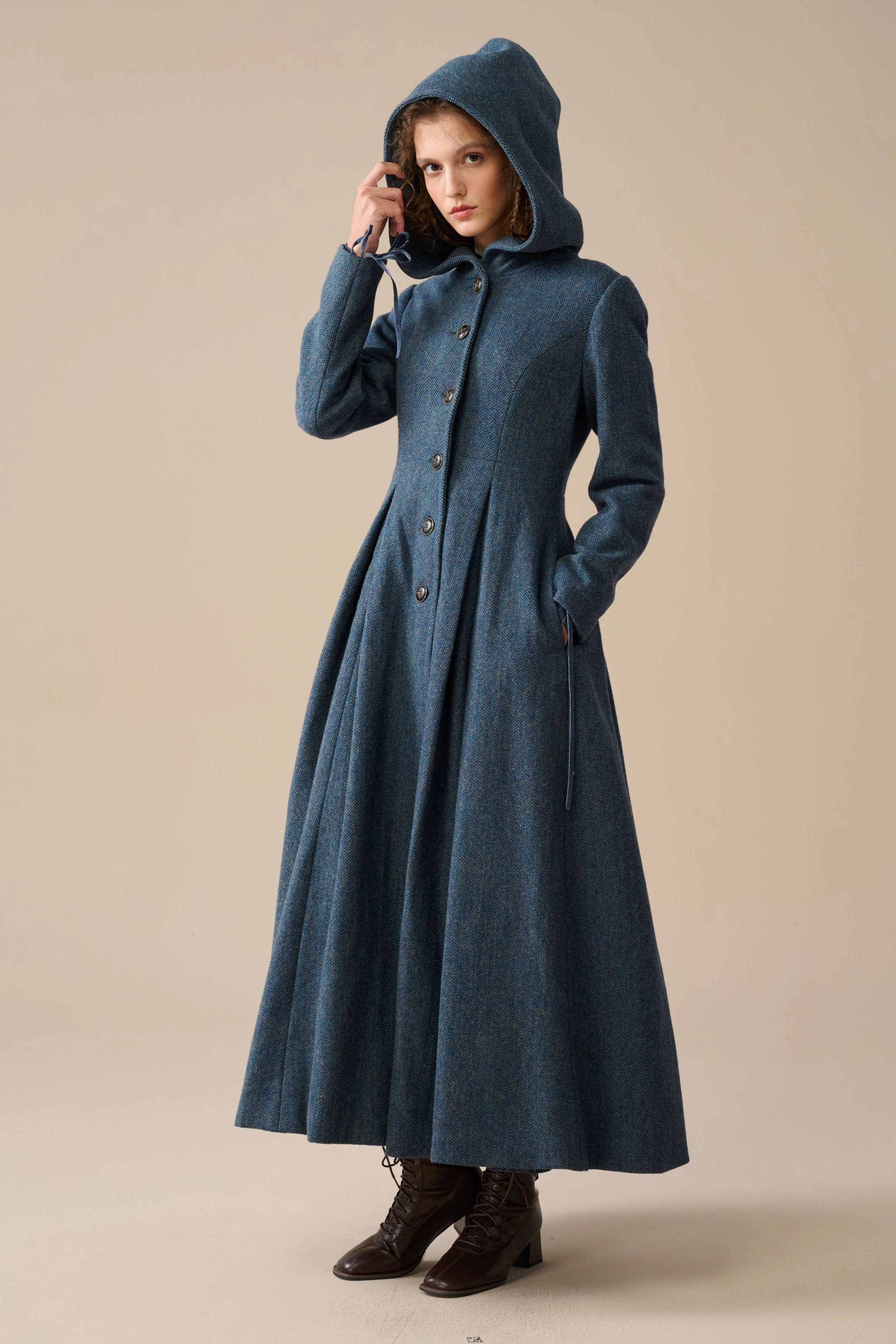 My Fair Lady 26 | Hooded Wool Coat Festival Mood Work or Play