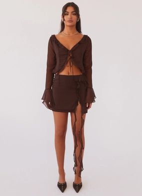 My Favourite Part Mini Skirt - Dark Mocha Simple Layering My Favourite Part Mini Skirt - Dark Mocha Reflective details