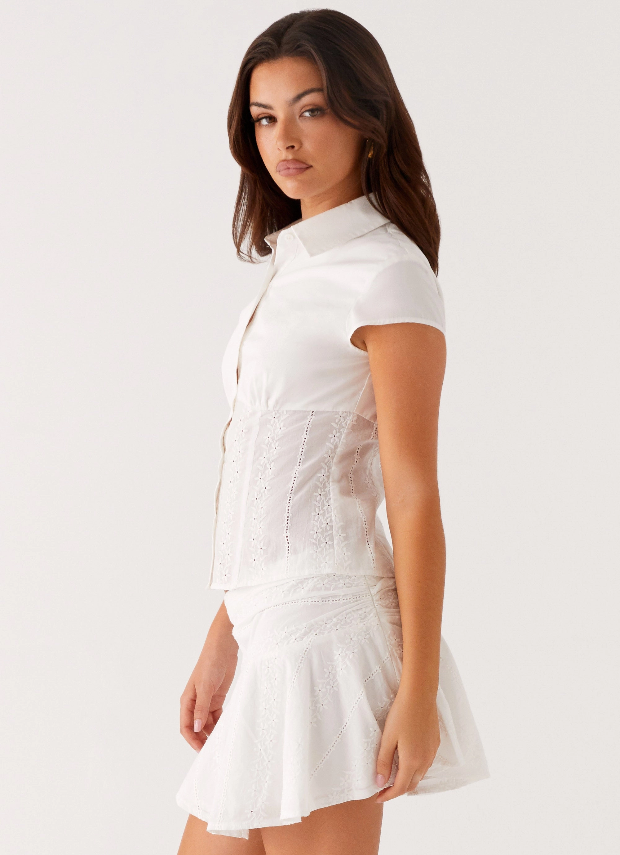 Tubular Body Construction Myola Shirt - White