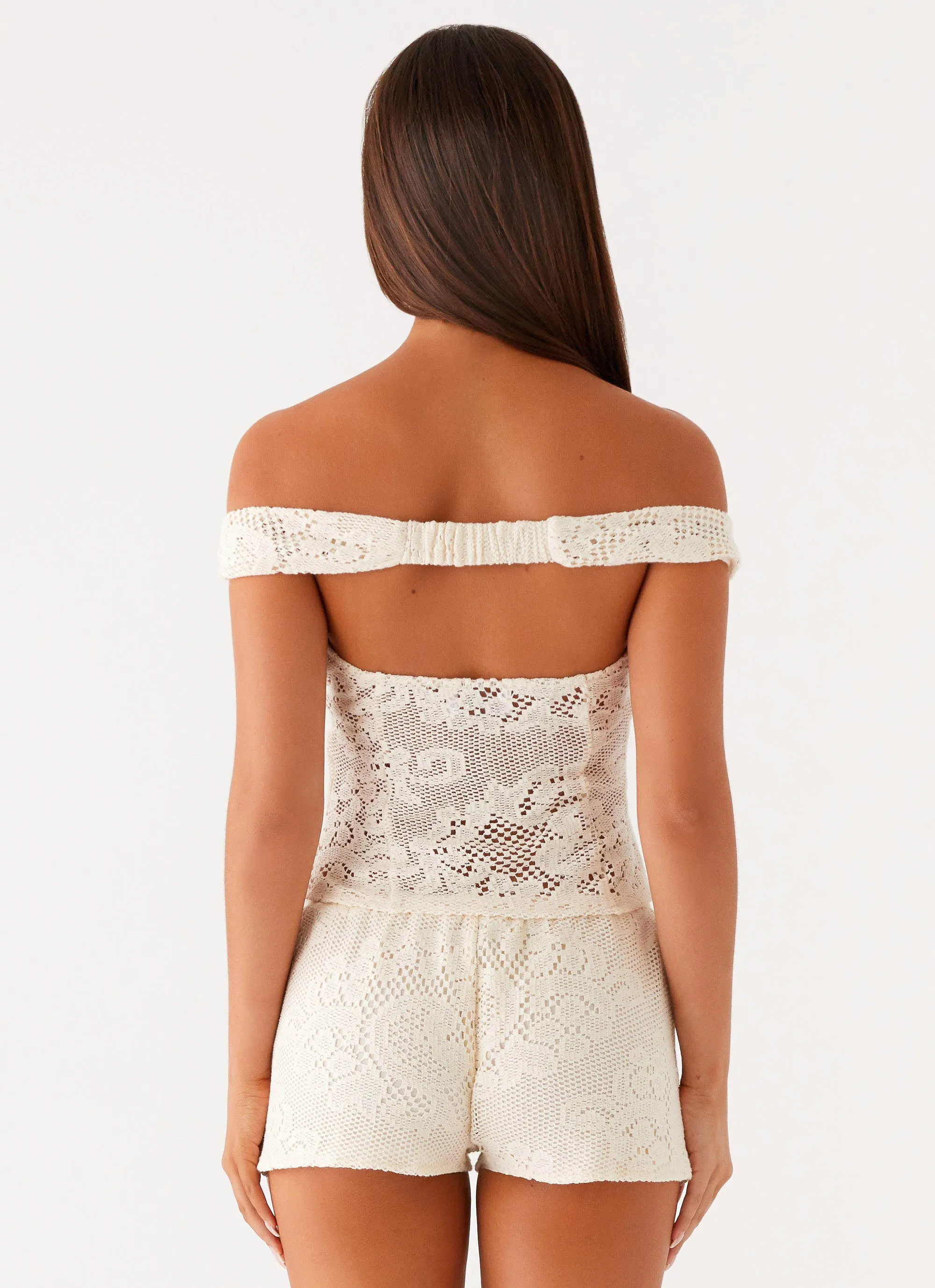 AntiStaticTreatment Nada Mini Shorts - Ivory