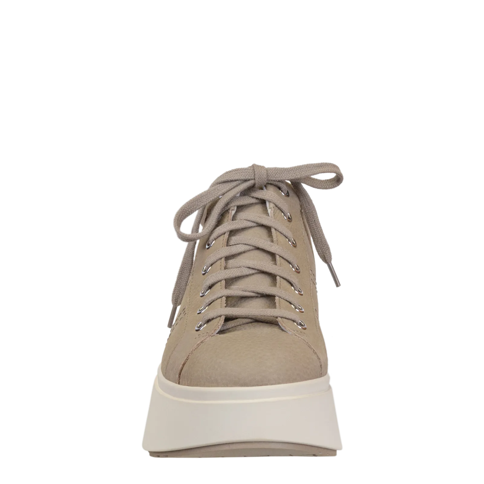 NAKED FEET - ESSEX in GREIGE Platform High Top Sneakers