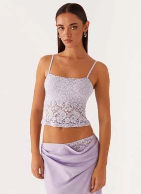 Nancy Lace Top - Lilac HygienicCoating Nancy Lace Top - Lilac Fade Resistant Dye Cool Weather