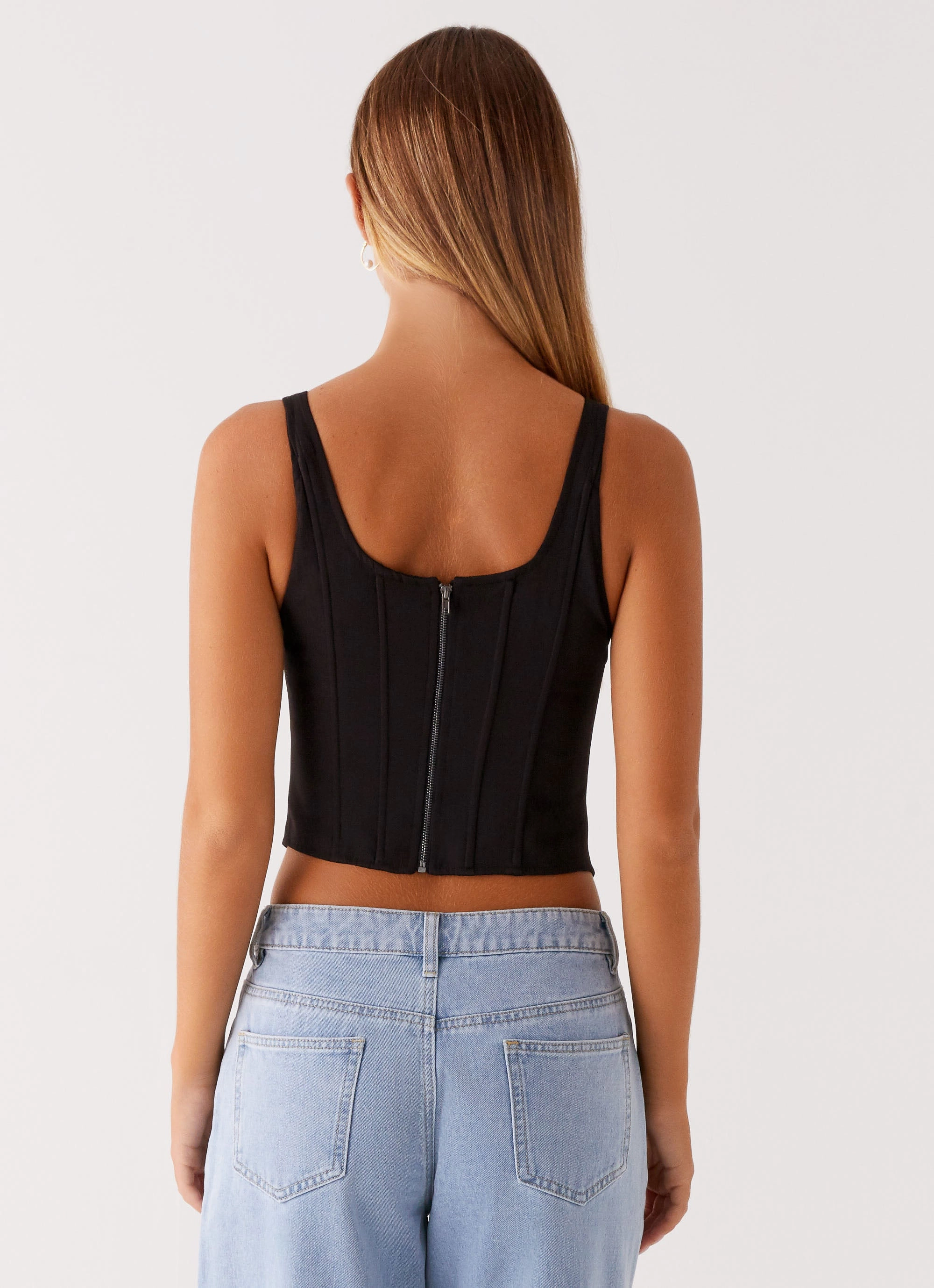 ComfortStretchFit Narelle Corset Top - Black