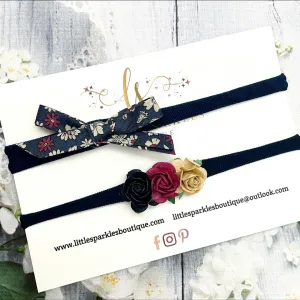 Navy Frou Frou Set