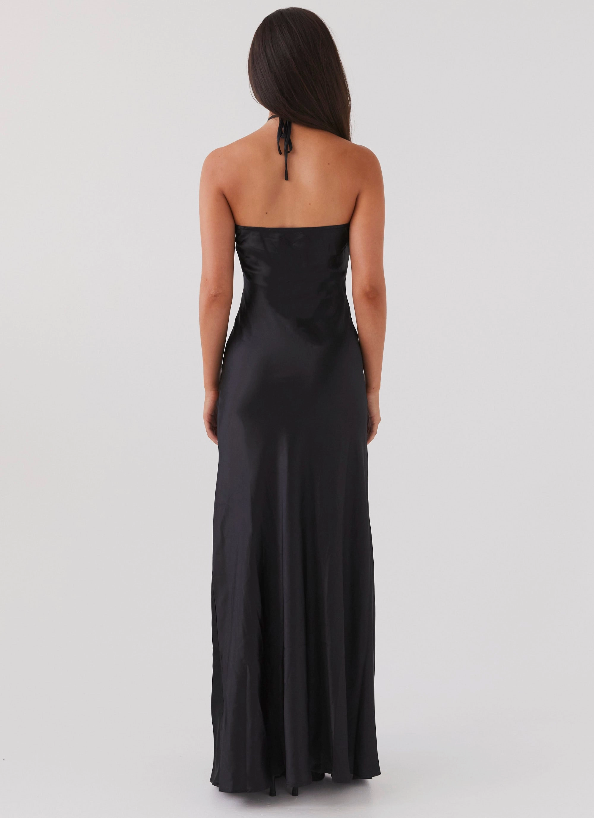 Noir Symphony Maxi Dress - Black Soft Structure