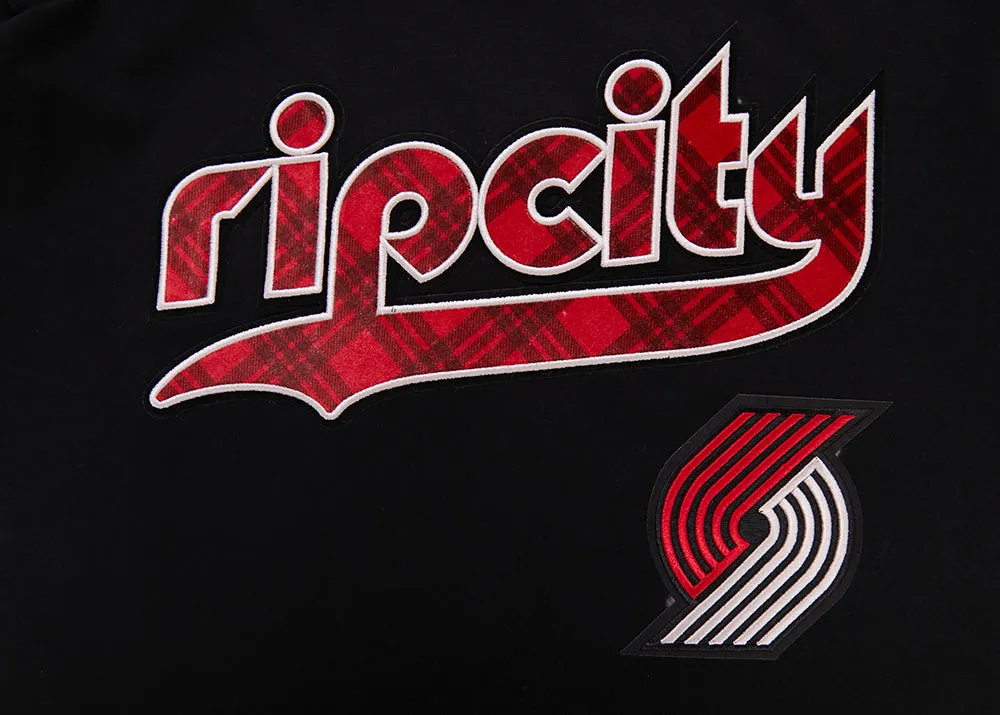 NBA PORTLAND TRAIL BLAZERS MEN'S CHEST TEE (BLACK)