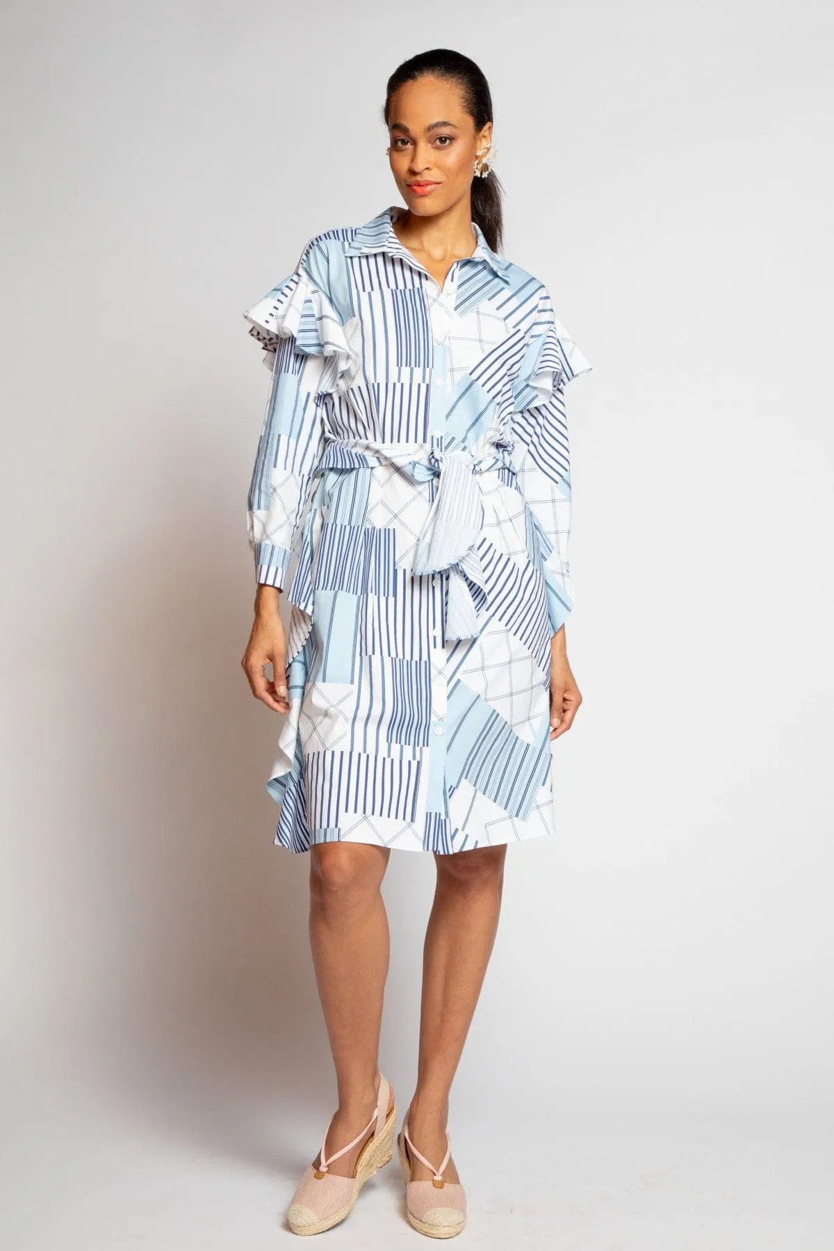 Charming Design Chic Comfort Look Nelinha Dress - Regatta Stripe