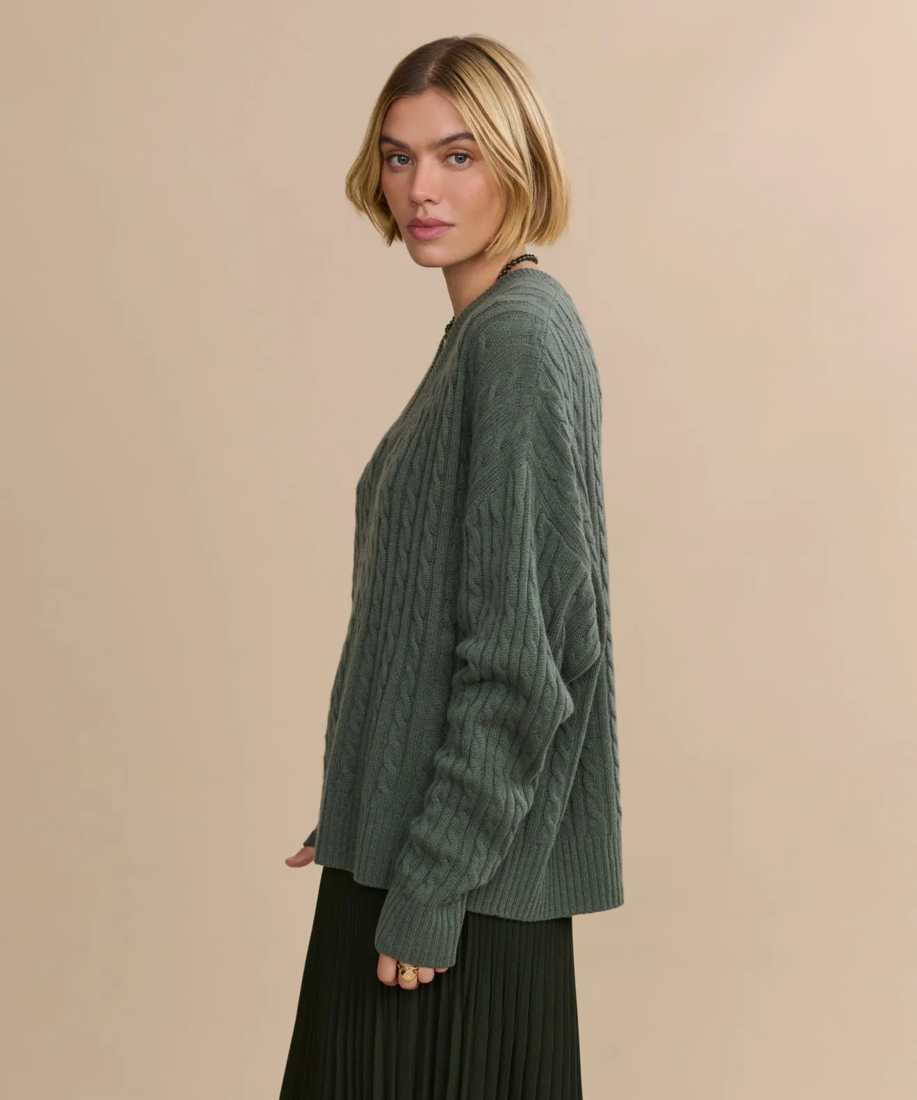 Nell V-Neck Sweater Tagless Collar