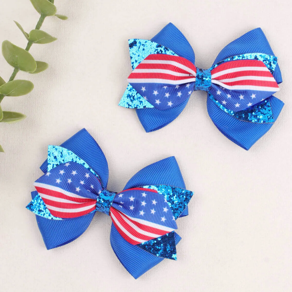 Neon Color Leopard Stars Hair Bows