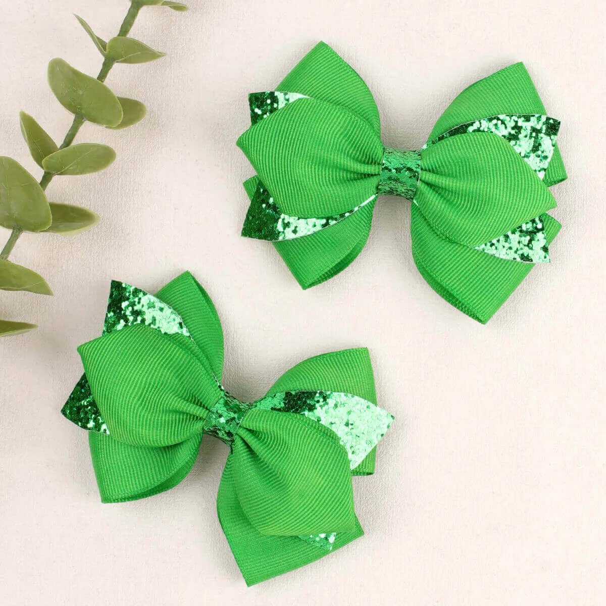 Neon Color Leopard Stars Hair Bows