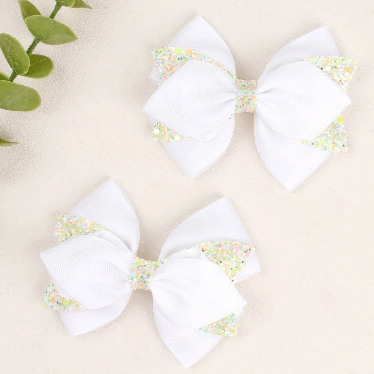 Neon Color Leopard Stars Hair Bows