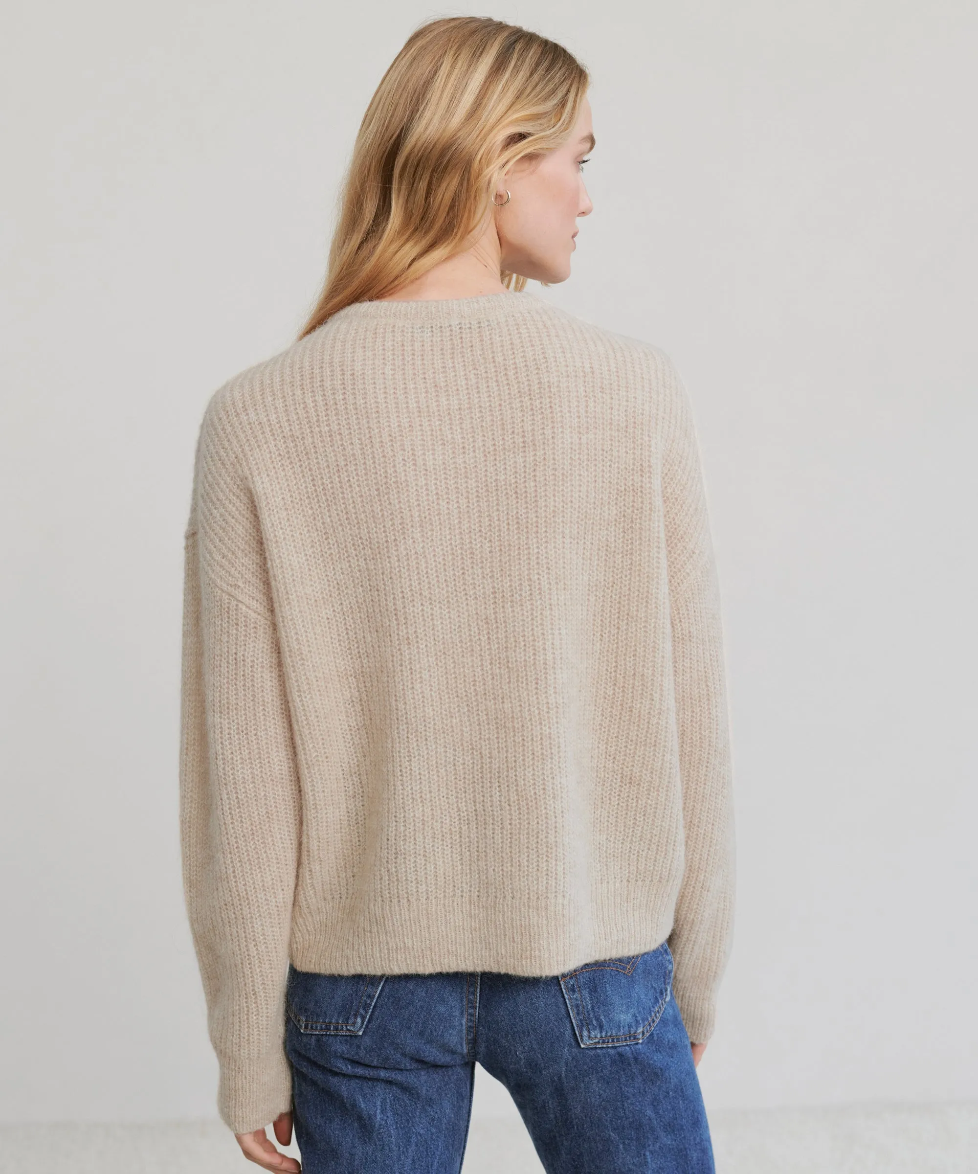 YarnDyeStripe Hayes Crewneck Cardigan