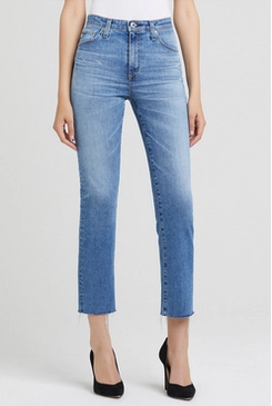 Easy Pairing Spring Mood Smooth Work Meeting AG Isabelle High Rise Straight Crop-20 Year Duplicity