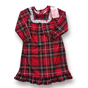 NEW! Girls Saint Eve Size 3T Red Plaid Lace Trimmed Christmas Pajamas