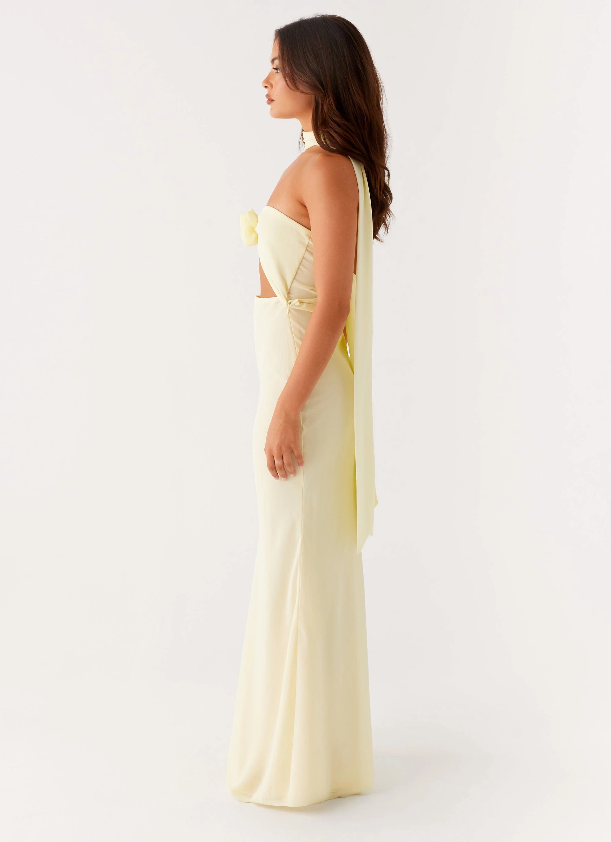 Trend Fit Neutral Layer New Light Maxi Dress - Yellow