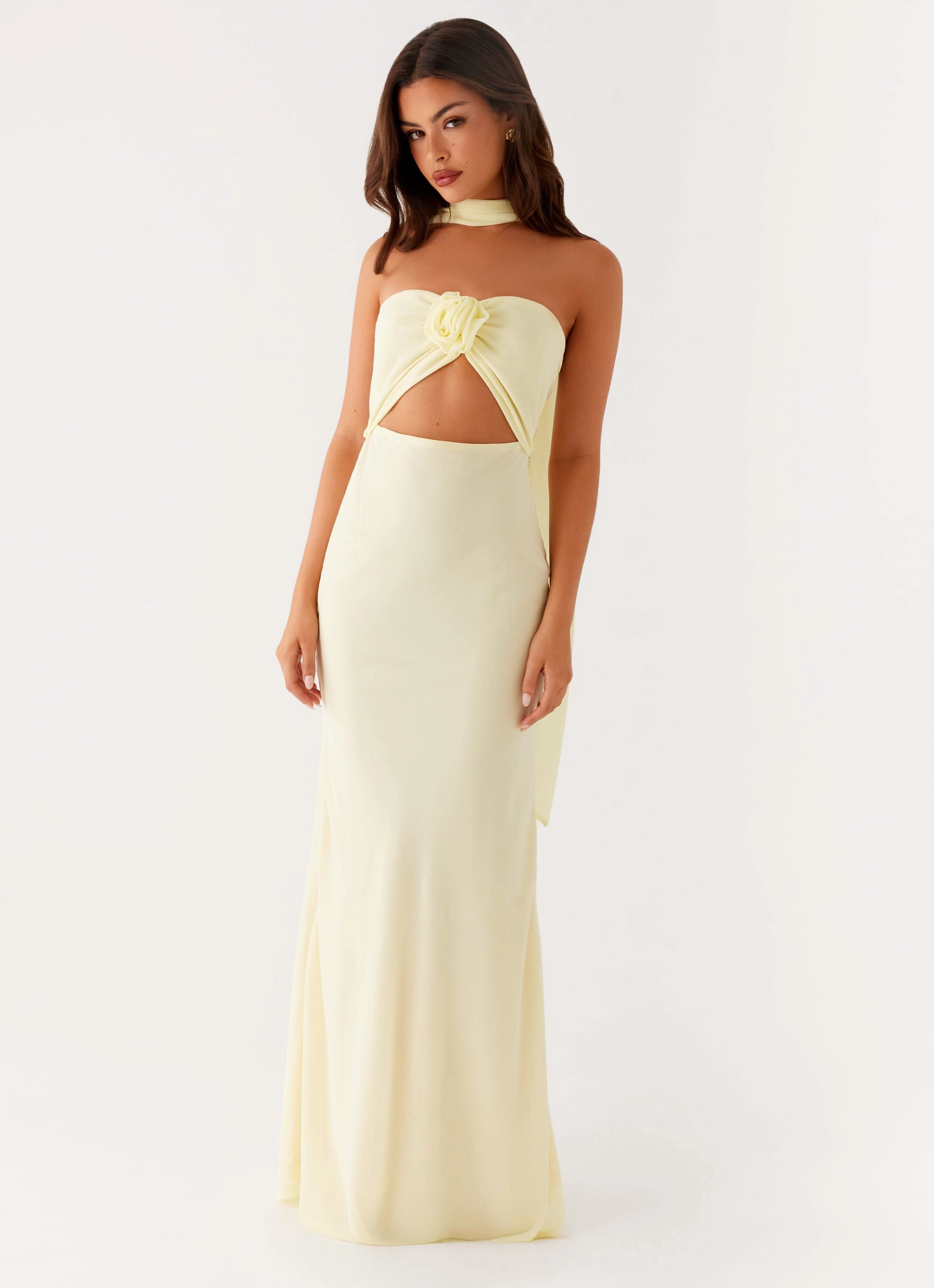 Harmonious Layers Hook-And-Eye New Light Maxi Dress - Yellow